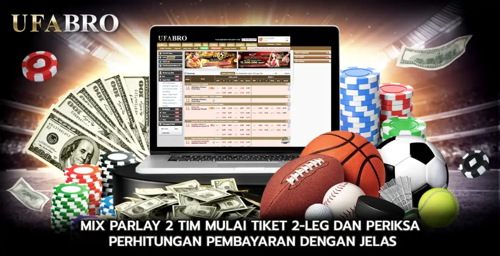 Mix Parlay 2 Tim Mulai tiket 2 leg dan periksa perhitungan pembayaran dengan jelas