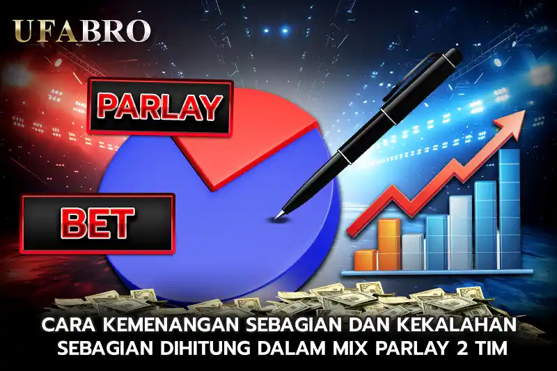 Cara kemenangan sebagian dan kekalahan sebagian dihitung dalam Mix Parlay 2 Tim